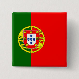 Badge Carré 5 Cm Drapeau portugais