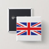 Badge Carré 5 Cm Drapeau Royaume-Uni/Union Jack (Devant & derrière)