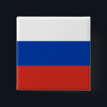 Badge Carré 5 Cm Drapeau russe<br><div class="desc">Produits World Flag personnalisables - N'hésitez pas à ajouter votre propre texte.</div>
