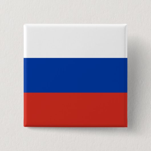 Badge Carré 5 Cm Drapeau russe (Russie) (Devant)