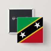 Badge Carré 5 Cm Drapeau Saint-Kitts-et-Nevis (Devant & derrière)
