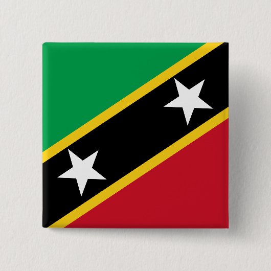 Badge Carré 5 Cm Drapeau Saint-Kitts-et-Nevis (Devant)