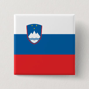 Badge Carré 5 Cm Drapeau Slovénie
