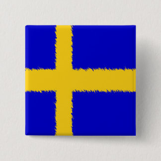 Badge Carré 5 Cm Drapeau suédois