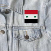 Badge Carré 5 Cm Drapeau syrien (En situation)