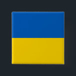 Badge Carré 5 Cm Drapeau ukrainien<br><div class="desc">Produits World Flag personnalisables - N'hésitez pas à ajouter votre propre texte.</div>