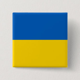 Badge Carré 5 Cm Drapeau ukrainien