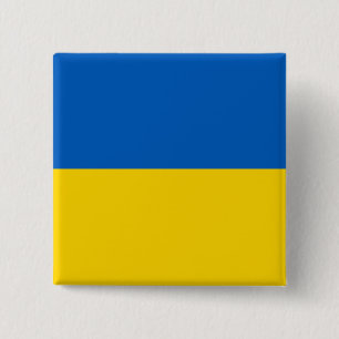 Badge Carré 5 Cm Drapeau ukrainien (Ukraine)