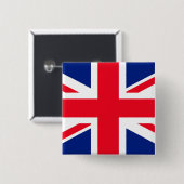 Badge Carré 5 Cm Drapeau Union Jack du Royaume-Uni (Devant & derrière)