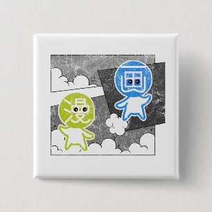 Badge Carré 5 Cm Dream & Draw – Manga × Illustration Cute Mascots