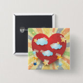 Badge Carré 5 Cm Dream of love (Devant & derrière)