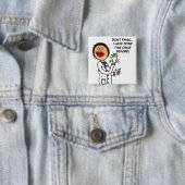 Badge Carré 5 Cm Drôle Cartoon Docteur (En situation)