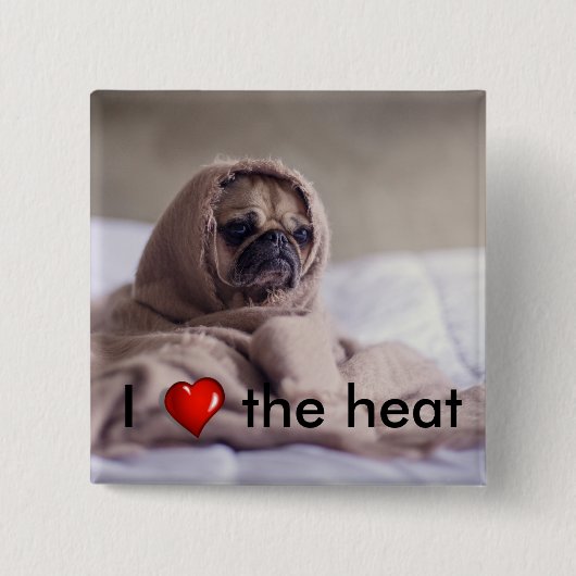 Badge Carré 5 Cm Drôle chien (Devant)