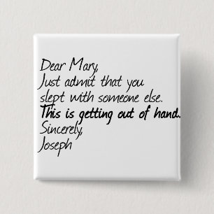 Badge Carré 5 Cm Drôle conception athée