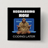 Drôle de Bigfoot Programmeur Rechargeant Codage Pl