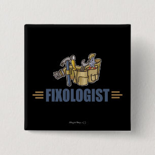 Badge Carré 5 Cm Drôle Handyman