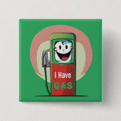 Badge Carré 5 Cm Drôle, j'ai un dessin au gaz (Devant)