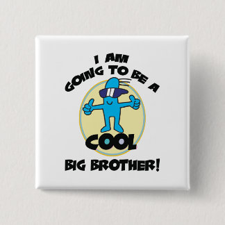 Badge Carré 5 Cm Drôle je vais être un frère
