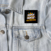 Badge Carré 5 Cm Drôle mignon Sarcastique Superhero Infirmière Appr (En situation)