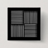 Badge Carré 5 Cm Drum Crosshatch noir (Devant)