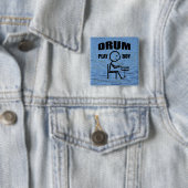Badge Carré 5 Cm Drum Play Garçon (En situation)