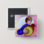 Badge Carré 5 Cm Drumer boy (Devant & derrière)