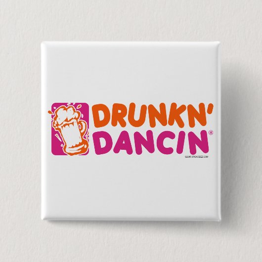 Badge Carré 5 Cm Drunkn-Dancin - customisé (Devant)