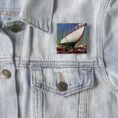 Badge Carré 5 Cm Dry Dock par John Atherton (En situation)