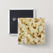 Badge Carré 5 Cm Du pop-corn pur. (Devant & derrière)