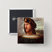 Badge Carré 5 Cm Duc de Cesare Borgia de Valence (Devant & derrière)