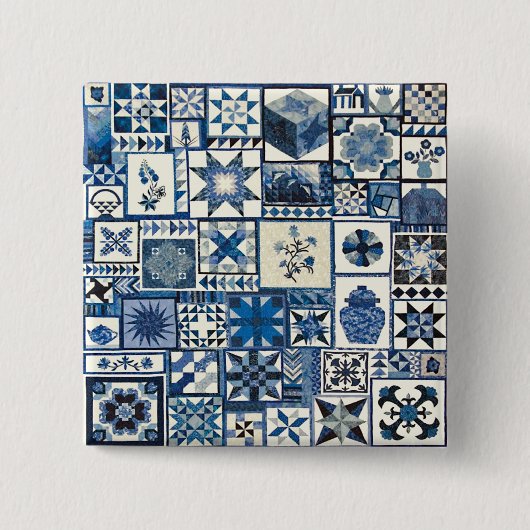 Badge Carré 5 Cm Dutch Delft (Devant)