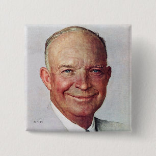 Badge Carré 5 Cm Dwight D. Eisenhower