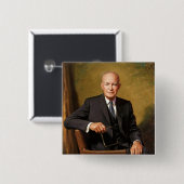 Badge Carré 5 Cm Dwight David Eisenhower (Devant & derrière)
