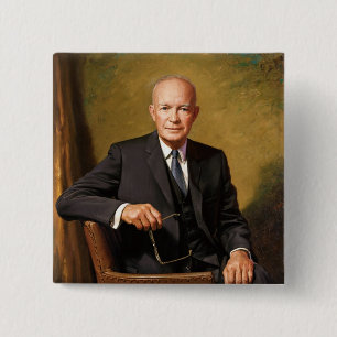 Badge Carré 5 Cm Dwight David Eisenhower