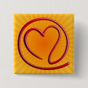 Badge Carré 5 Cm e m a i i l 4 o u   radiale jaune