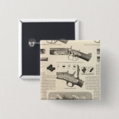 Badge Carré 5 Cm E Remington et les fils (Devant & derrière)