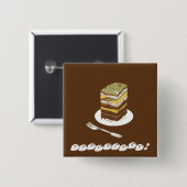 BADGE CARRÉ 5 CM EARTHCAKE ! (Devant & derrière)
