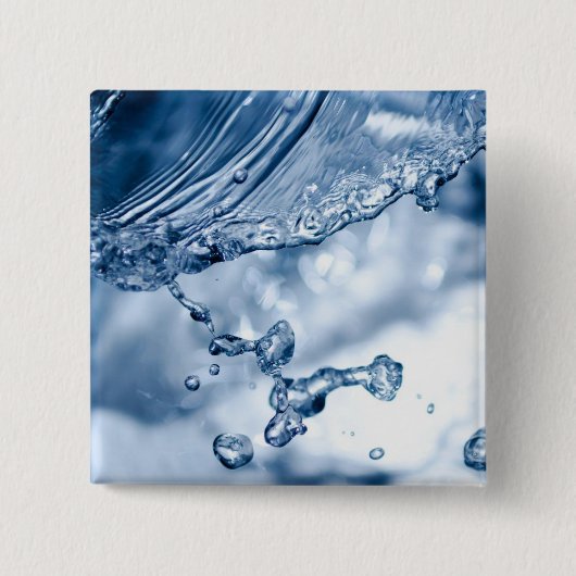 Badge Carré 5 Cm Eau (Devant)