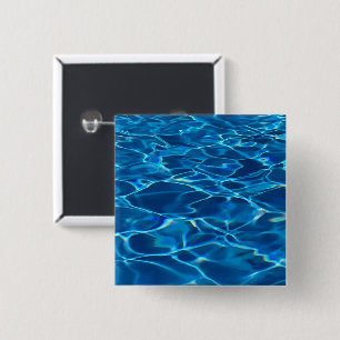 Badge Carré 5 Cm Eau de la piscine bleu foncé