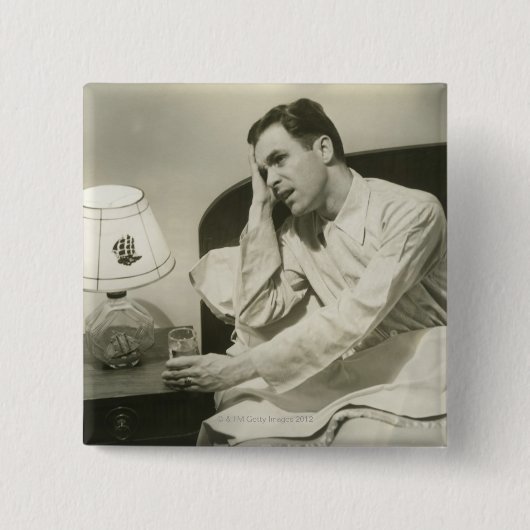 Badge Carré 5 Cm Eau potable d'homme (Devant)