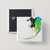 Badge Carré 5 Cm Eaux cool Abstraites Plaques de peinture (Devant & derrière)