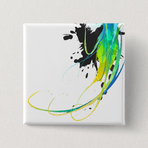 Badge Carré 5 Cm Eaux cool Abstraites Plaques de peinture