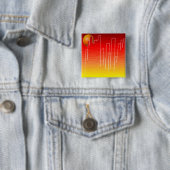 Badge Carré 5 Cm Écarlet Nuit (En situation)