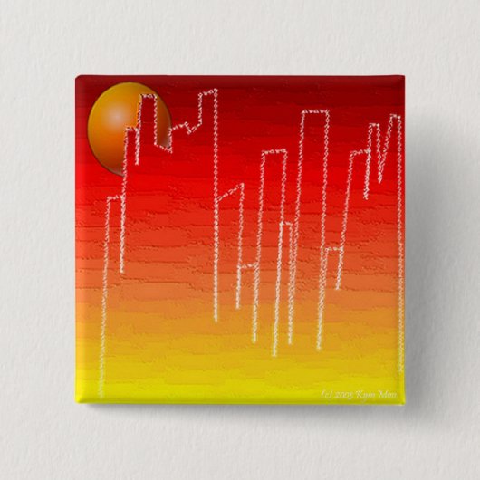 Badge Carré 5 Cm Écarlet Nuit (Devant)