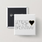 Badge Carré 5 Cm Écartez l'amour (Devant & derrière)