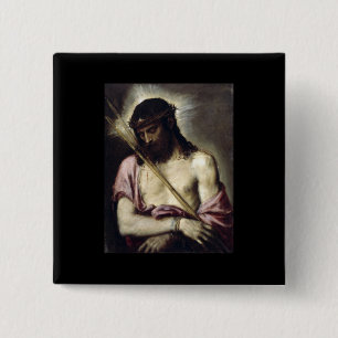 Badge Carré 5 Cm Ecce homo - Titien - 1558