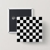 Badge Carré 5 Cm Échecboard (Devant & derrière)
