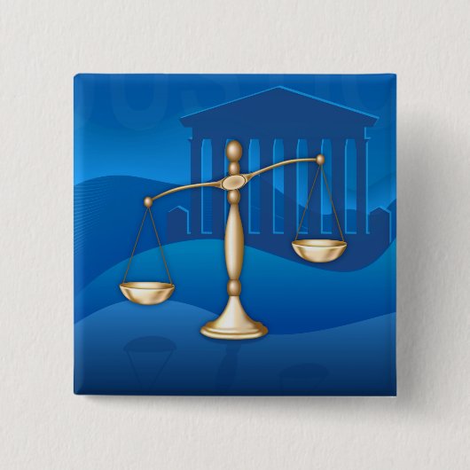 Badge Carré 5 Cm Échelles de justice (Devant)