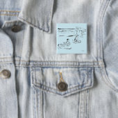Badge Carré 5 Cm Échoué (En situation)