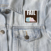 Badge Carré 5 Cm Échouer (En situation)